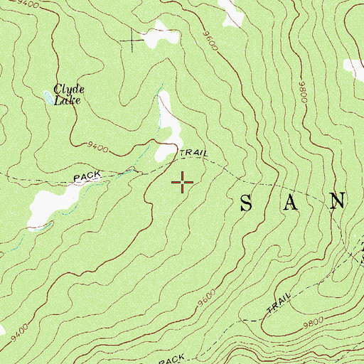Topographic Map of Rock Reservoir, CO
