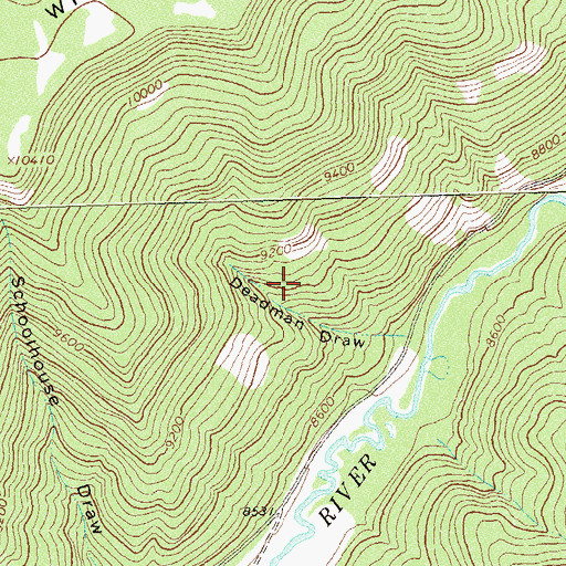 Topographic Map of Cleveland Reservoir, CO