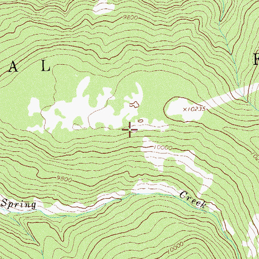 Topographic Map of Yearling Reservoir, CO