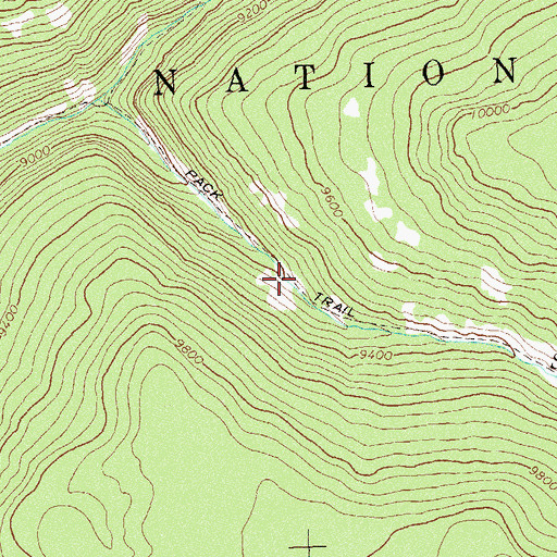Topographic Map of Spring Creek Trail, CO