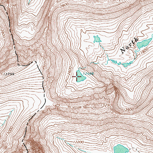 Topographic Map of Bench Lake, CO