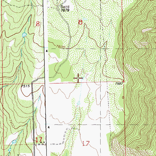 Topographic Map of Powerline Number Three Reservoir, CO