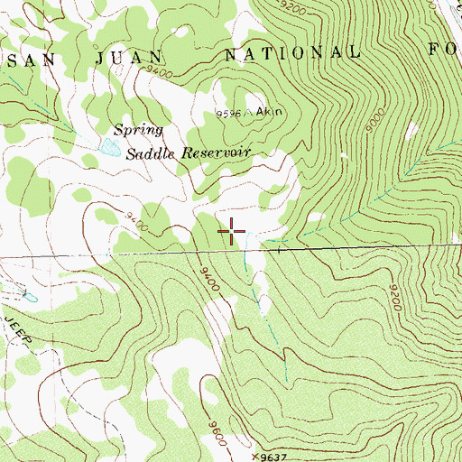 Topographic Map of Saddle Reservoir Number Two, CO