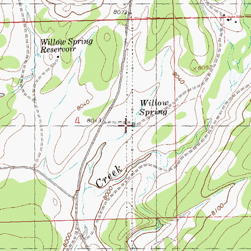 Topographic Map of Old Station Reservoir, CO