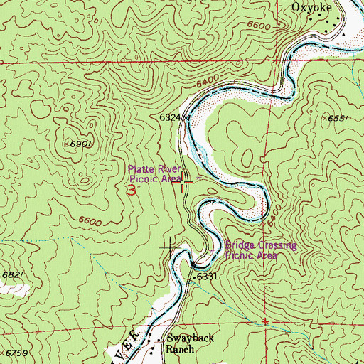 Topographic Map of Platte River Picnic Area, CO