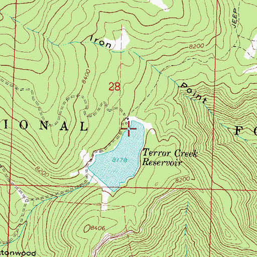 Topographic Map of Terror Ditch, CO
