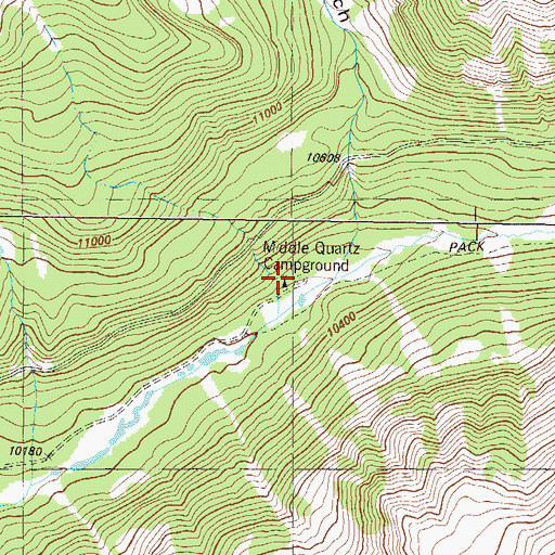 Topographic Map of Middle Quartz Campground, CO