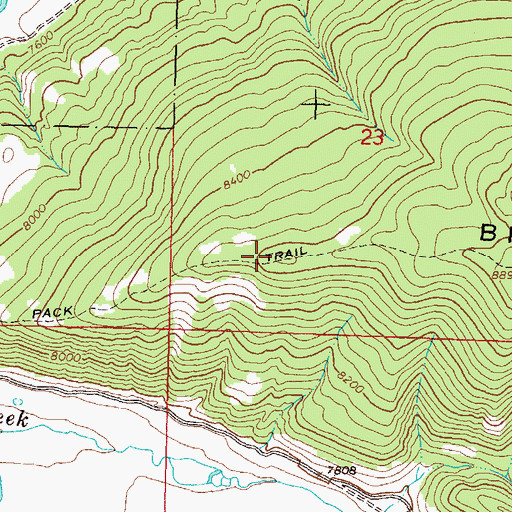 Topographic Map of Long Lost Trailhead, CO
