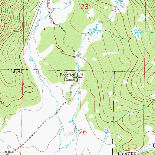 Topographic Map of Bootjack Ranch, CO