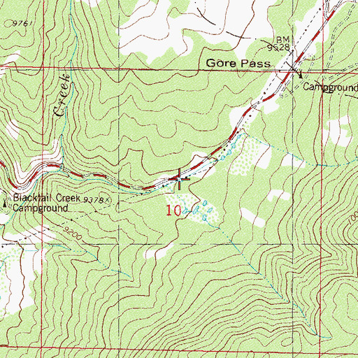 Topographic Map of Blacktail Creek Picnic Area, CO