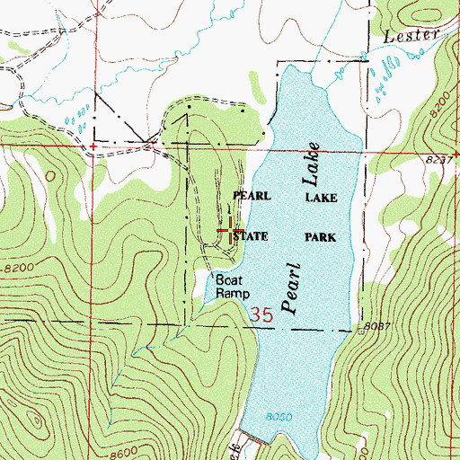 Topographic Map of Gold Pan Campground, CO