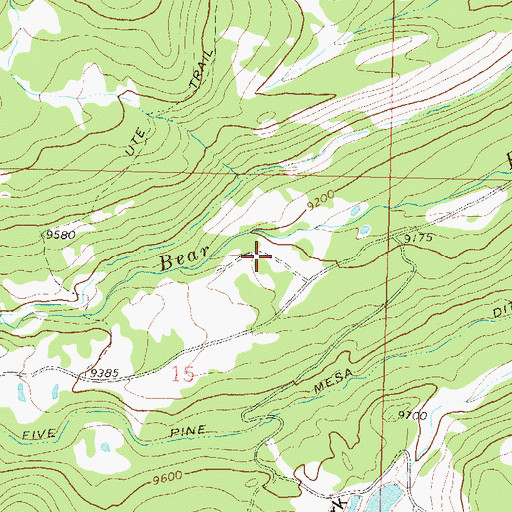 Topographic Map of Bear River Forest Service Station, CO