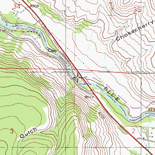 Topographic Map of Blue River State Wildlife Area, CO