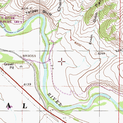 Topographic Map of Erwin Gulch, CO