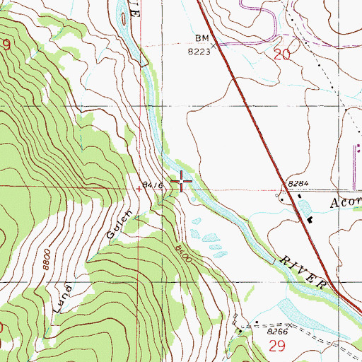 Topographic Map of Lund Gulch, CO