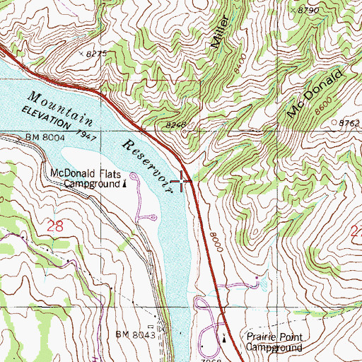 Topographic Map of McDonald Gulch, CO