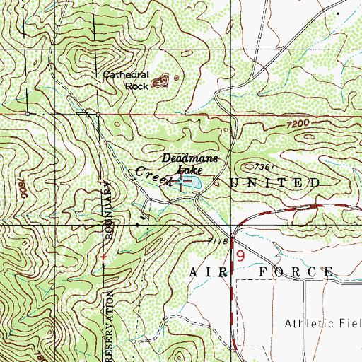 Topographic Map of Deadmans Lake, CO
