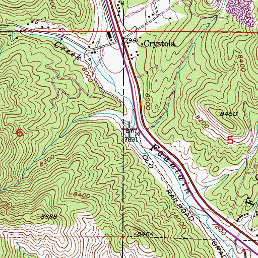 Topographic Map of College Gulch, CO