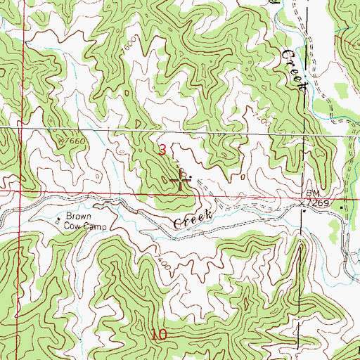 Topographic Map of Cockroft Cow Camp, CO