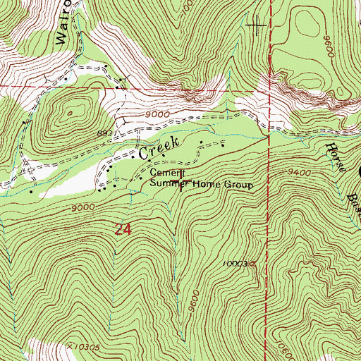 Topographic Map of Cement Creek Campground, CO