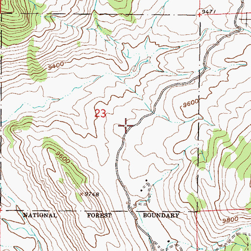Topographic Map of Mount Crested Butte, CO