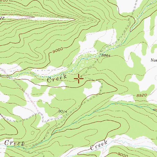 Topographic Map of Bulk Park Ditch, CO