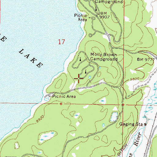Topographic Map of Silver Dollar Campground, CO
