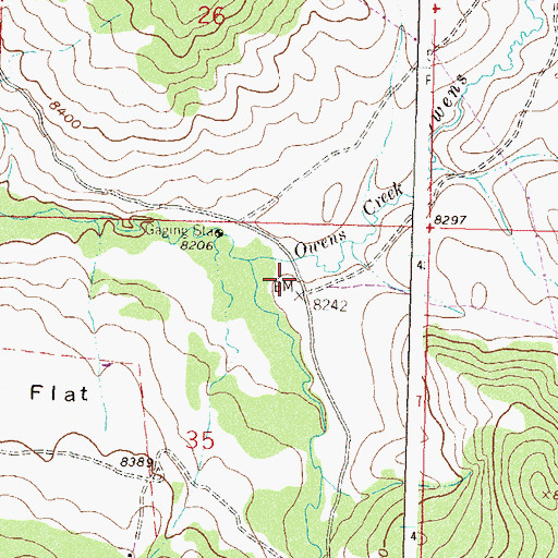 Topographic Map of Owens Creek Corral, CO