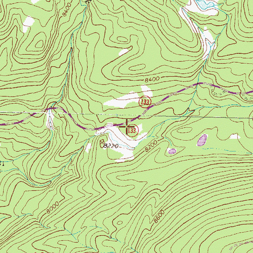 Topographic Map of McClure Campground, CO