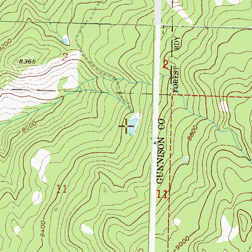 Topographic Map of Bottle Stomp Reservoir, CO