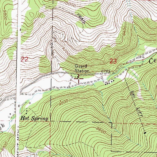 Topographic Map of Cement Creek Forest Service Facility, CO
