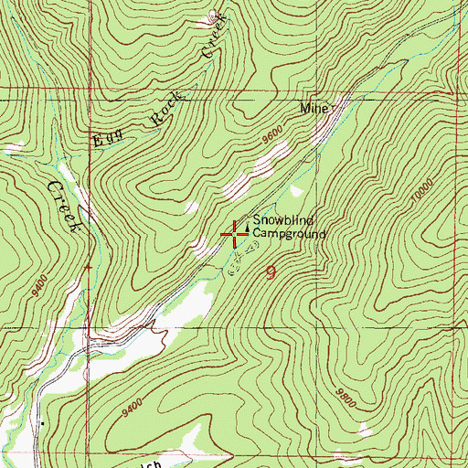 Topographic Map of Snowblind Campground, CO