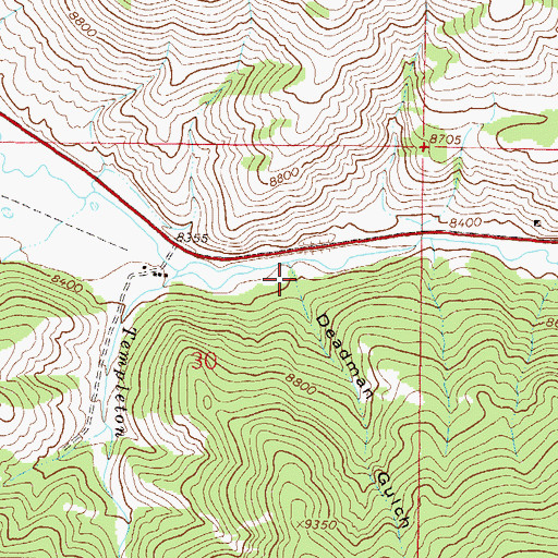 Topographic Map of Deadman Gulch, CO