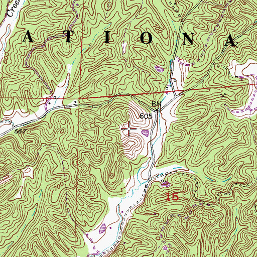 Topographic Map of Lone Star Mine, IL