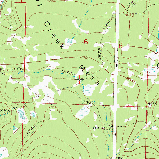 Topographic Map of Upper Cow Camp, CO