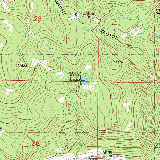 Topographic Map of Maid Lake, CO