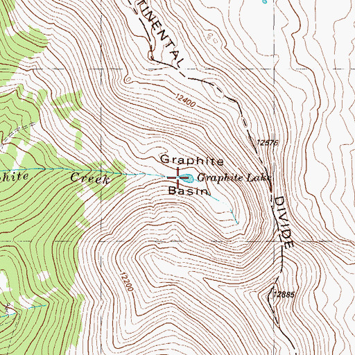 Topographic Map of Graphite Lake, CO