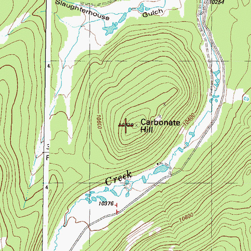 Topographic Map of Carbonate Hill, CO