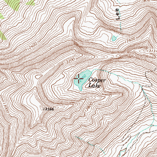 Topographic Map of Cooper Lake, CO