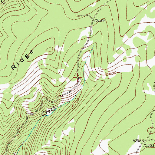 Topographic Map of Crystal Creek Forest Service Station, CO