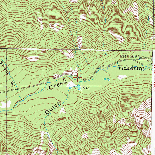 Topographic Map of Iowa Gulch, CO