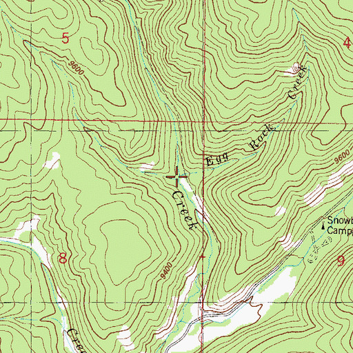 Topographic Map of Egg Rock Creek, CO