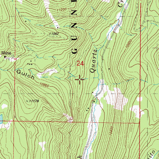 Topographic Map of Sawmill Gulch, CO