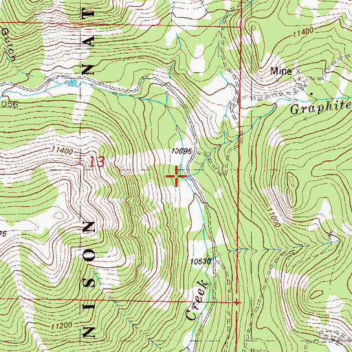 Topographic Map of Graphite Creek, CO