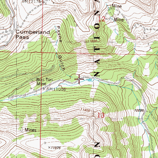 Topographic Map of Payne Gulch, CO