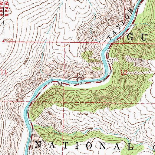 Topographic Map of Gunnison City Mountain Park, CO