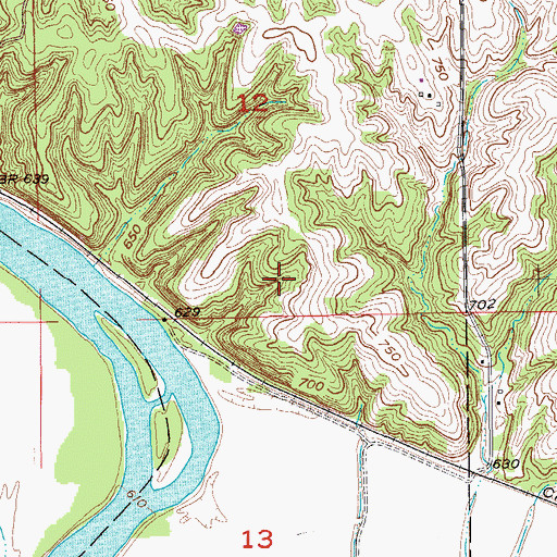 Topographic Map of Fox Hills Wildlife Management Area, IA