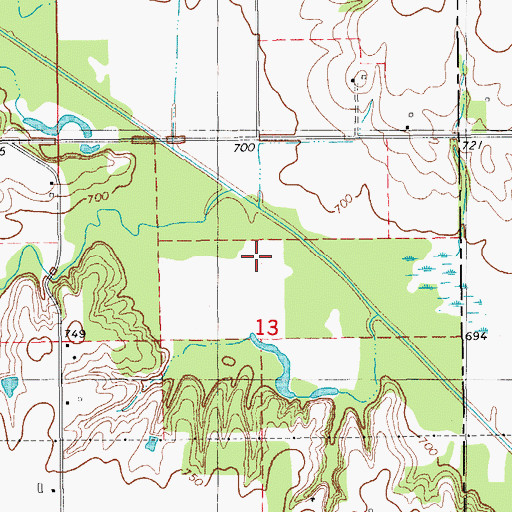 Topographic Map of Johnson/Noel Buckeye Area, IA