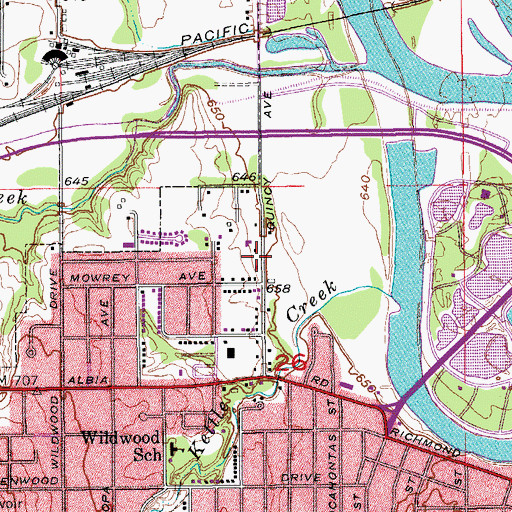 Topographic Map of Seventh Day Adventist Church, IA