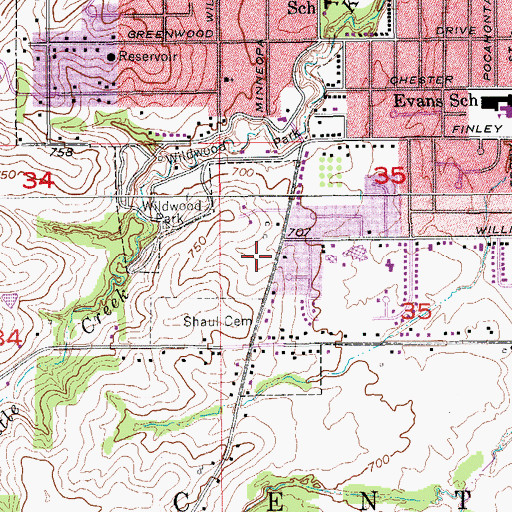 Topographic Map of Trinity Lutheran Church, IA